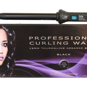 HSK #23 19MM BLACK TOURMALINE CERAMIC BARREL HAIR CURLER